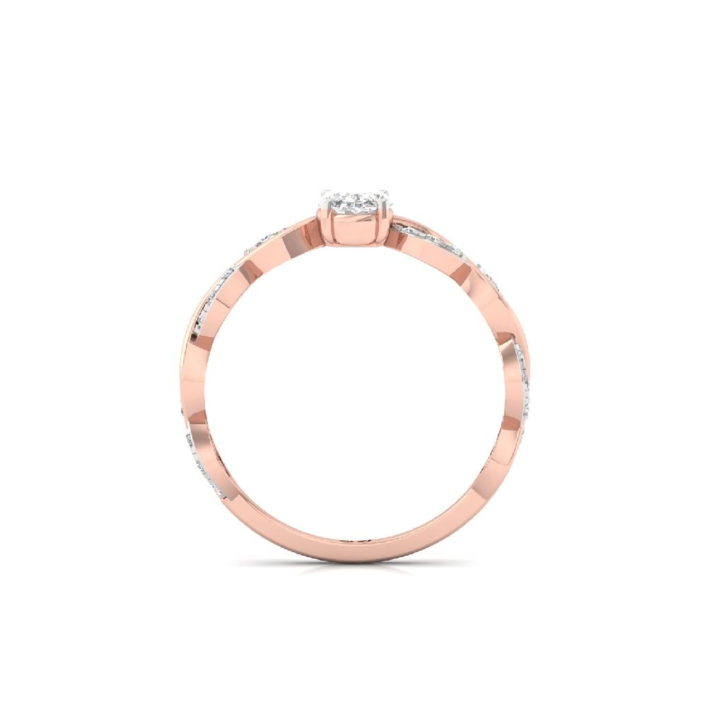 0.50ct Oval Solitaire Cvd Diamond  with Round Accents 