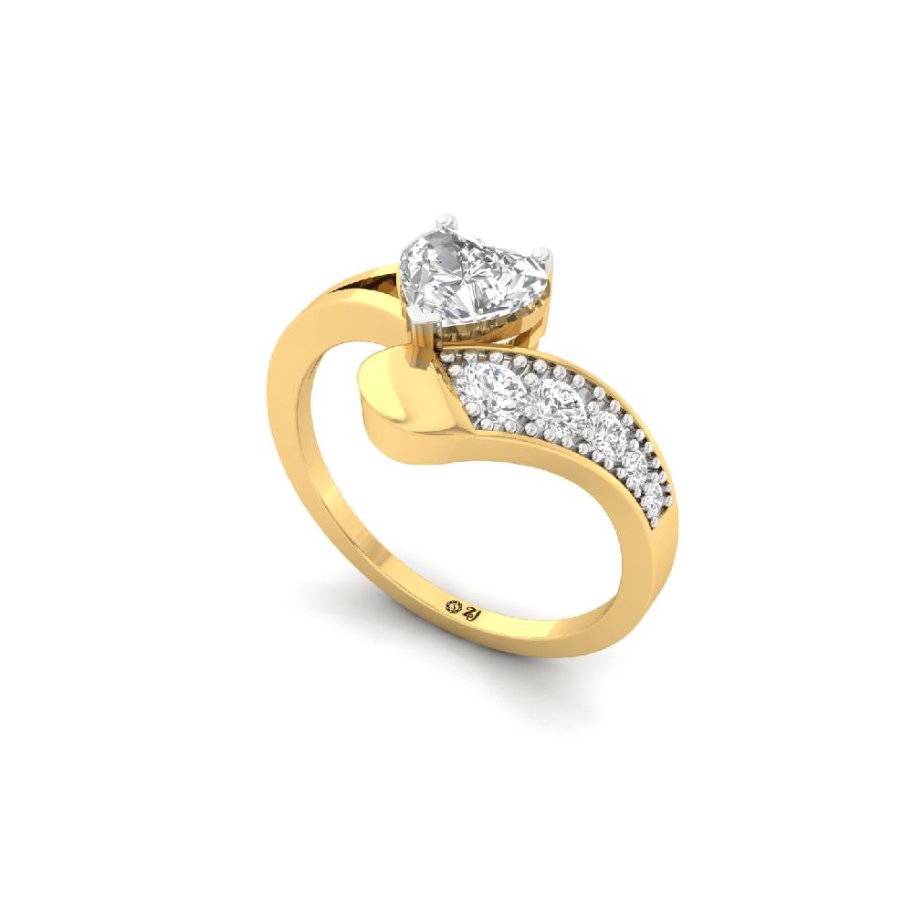 0.84ct Heart Cut Solitaire Lab Grown Diamond Ring