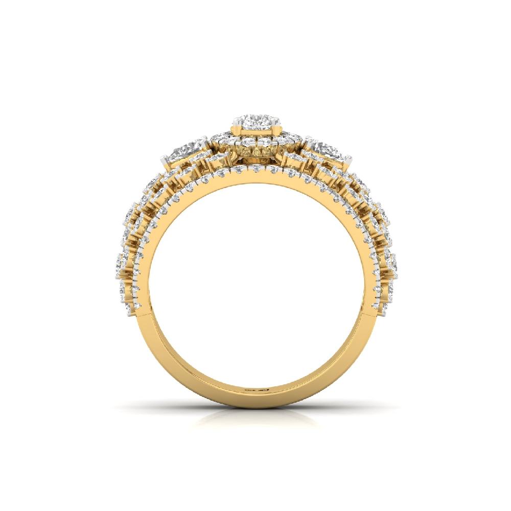 1.19ct Pear & Round Cut Trio Lab Grown Diamond Ring