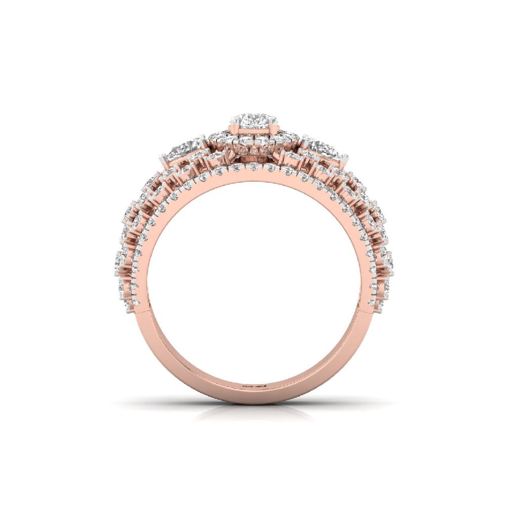 1.19ct Pear & Round Cut Trio Lab Grown Diamond Ring