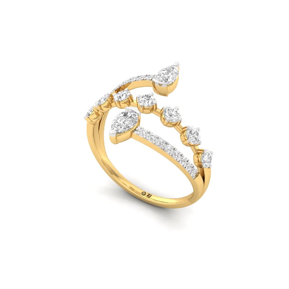 Pear & Round Duo CVD Lab Grown Diamond Ring