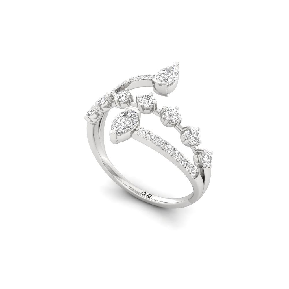 Pear & Round Duo CVD Lab Grown Diamond Ring
