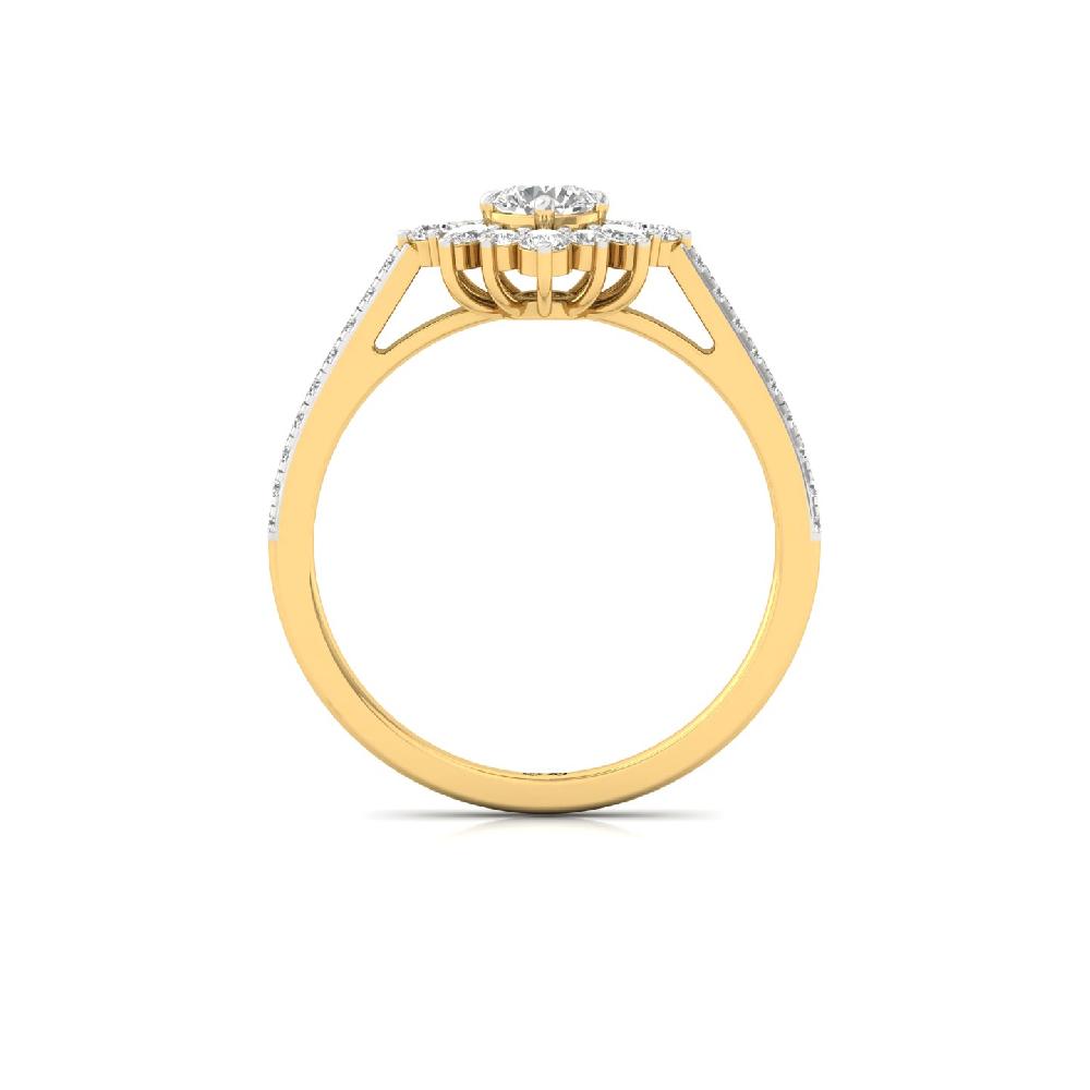 Unique Round & marquise Cut Lab Grown Diamond Ring 