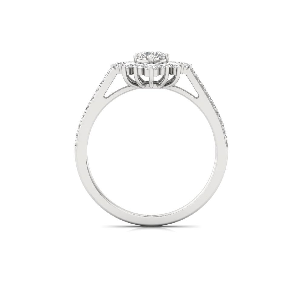 Unique Round & marquise Cut Lab Grown Diamond Ring 