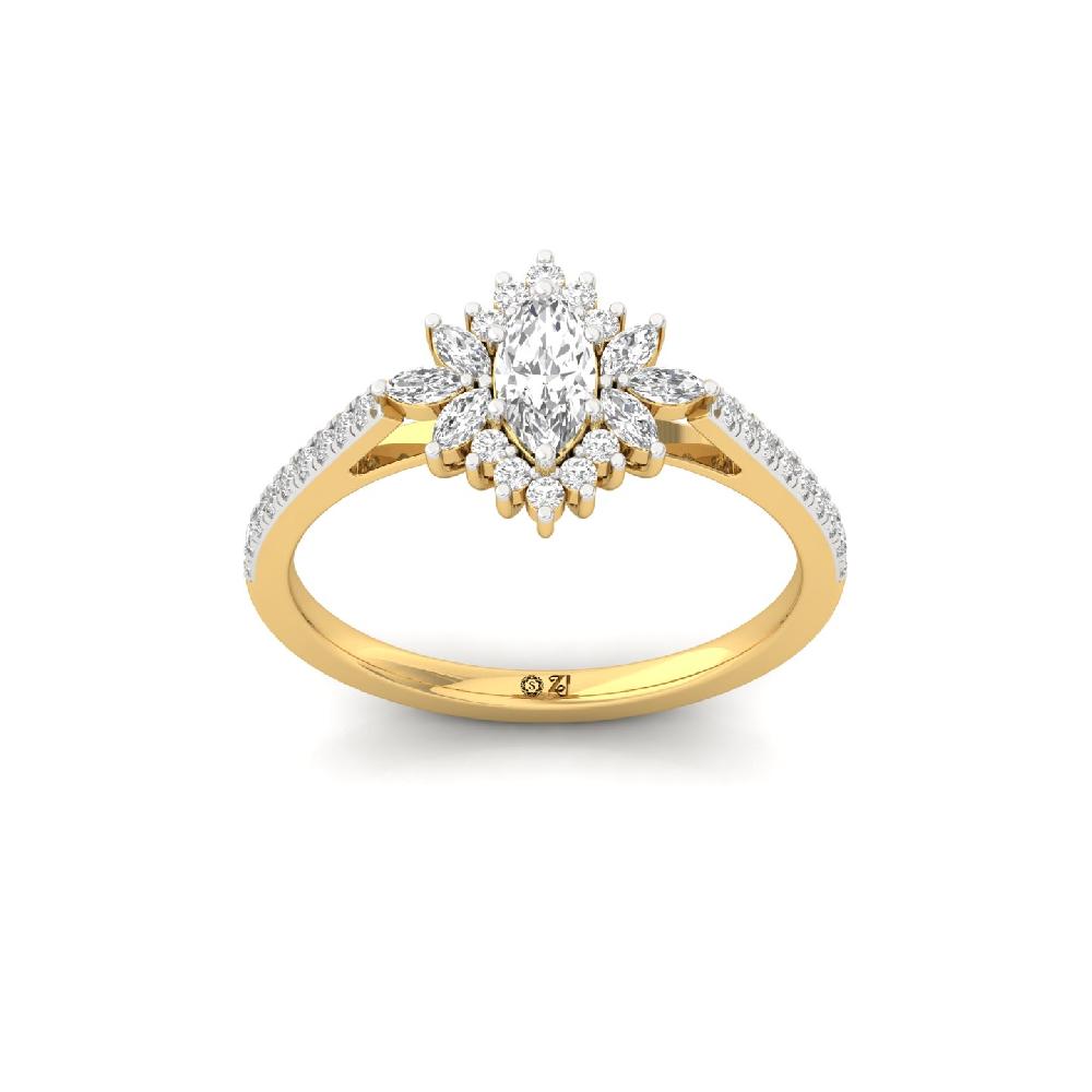 0.28ct Marquise Solitaire Lab Grown Diamond Ring