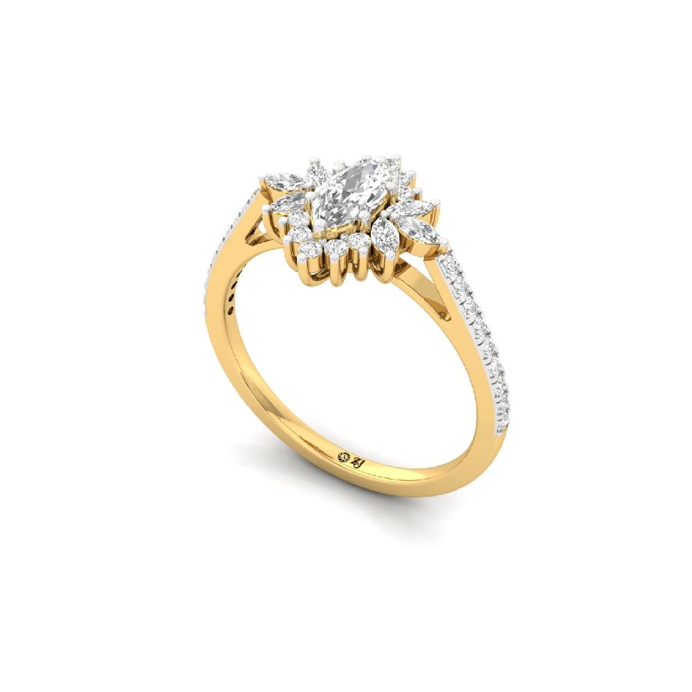 0.28ct Marquise Solitaire Lab Grown Diamond Ring
