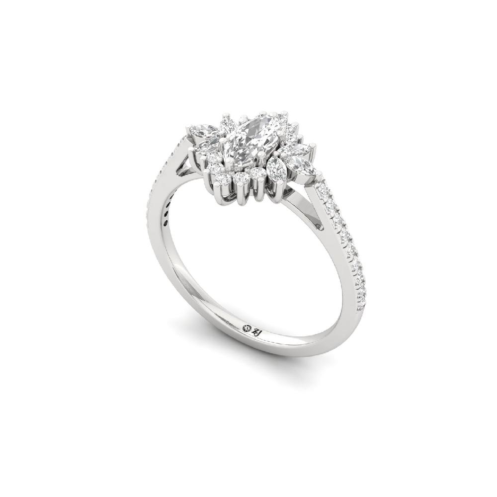 0.28ct Marquise Solitaire Lab Grown Diamond Ring