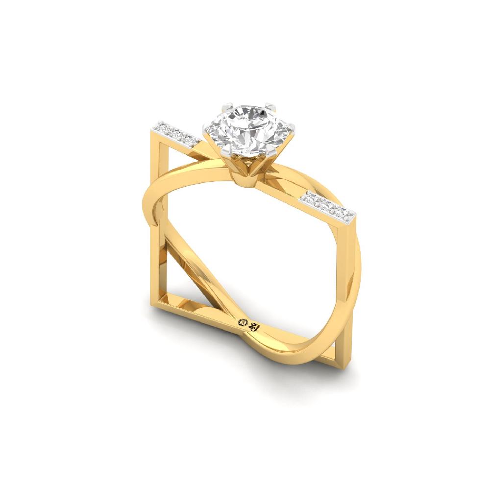 0.90Ct Lab Grown Diamond unique Ring