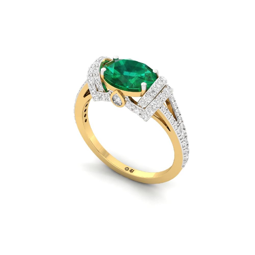 1.36ct Oval Solitaire  Lab Grown Diamond Ring