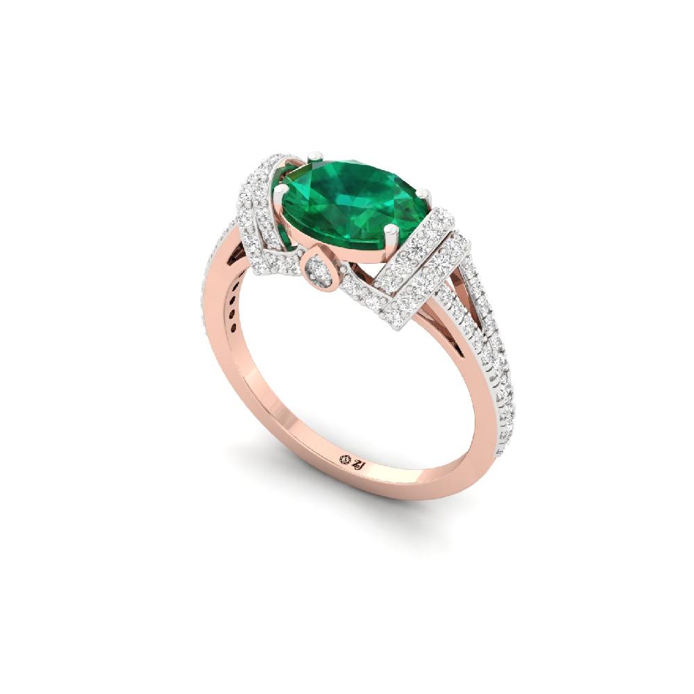 1.36ct Oval Solitaire  Lab Grown Diamond Ring