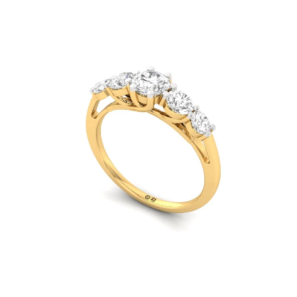 Round Cut Cluster Lab Grown  Ring