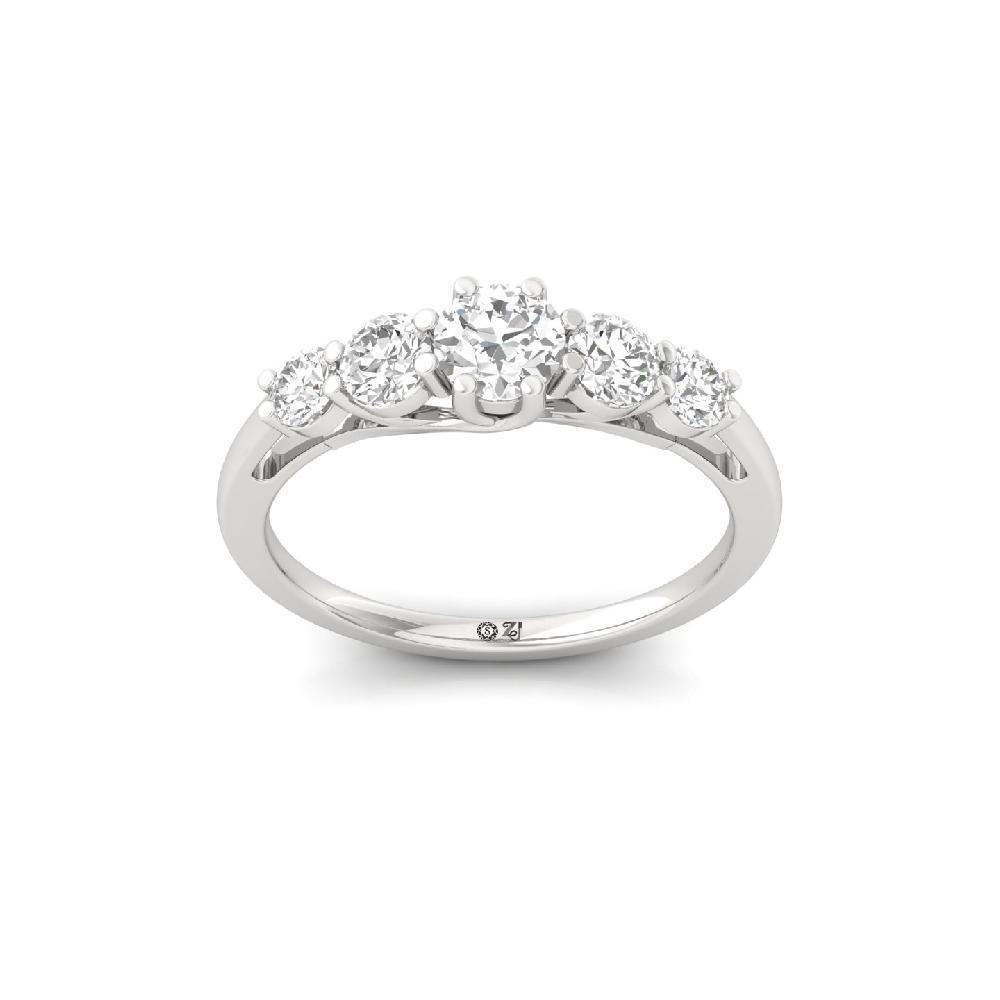 Round Cut Cluster Lab Grown  Ring