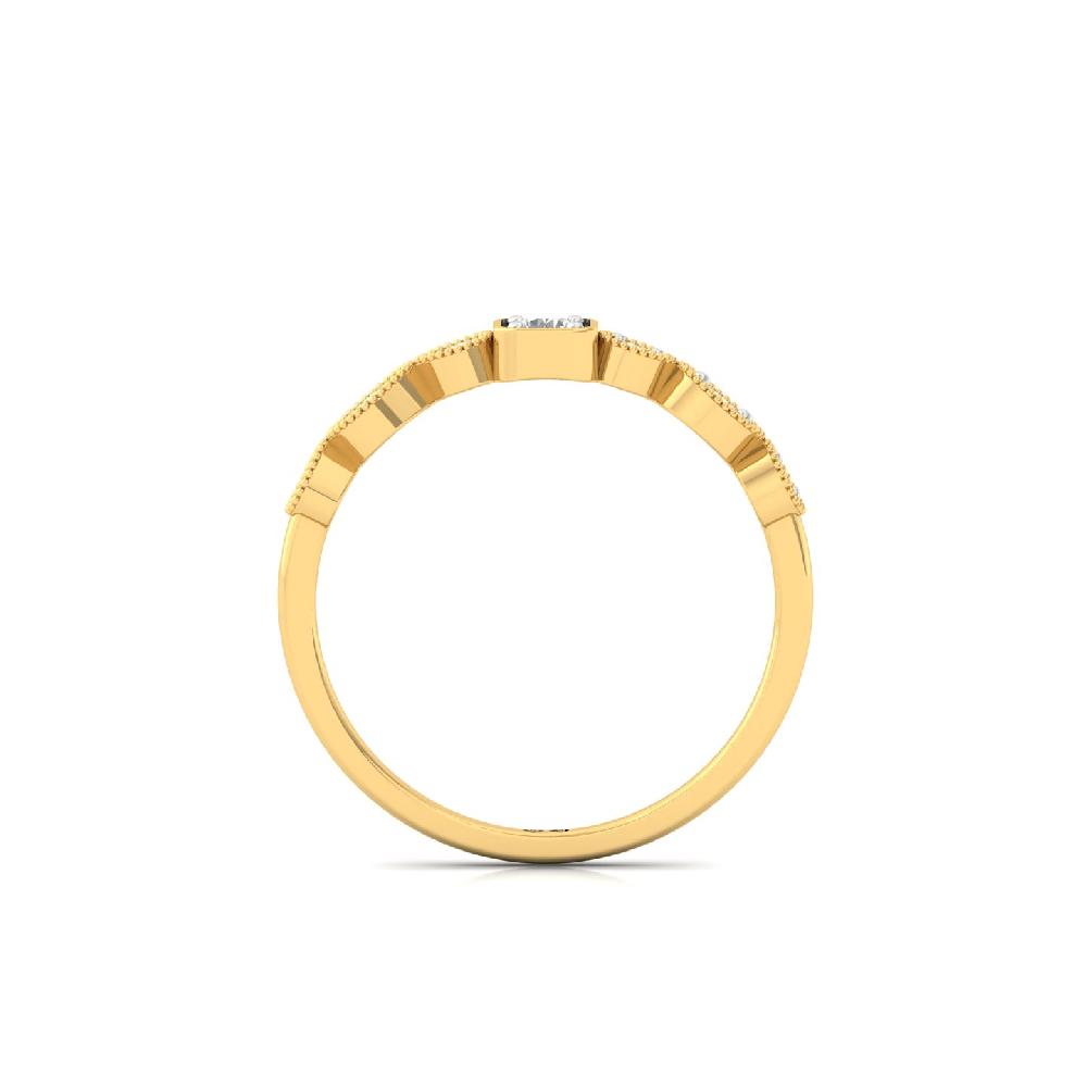 Center Round Diamond Cvd Ring