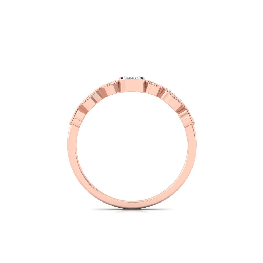 Center Round Diamond Cvd Ring