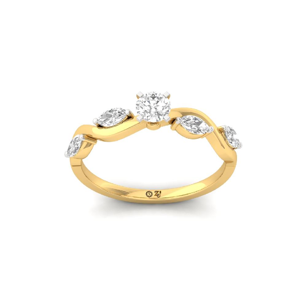 0.37ct Marquise Solitaire Lab Grown CVD Diamond Ring
