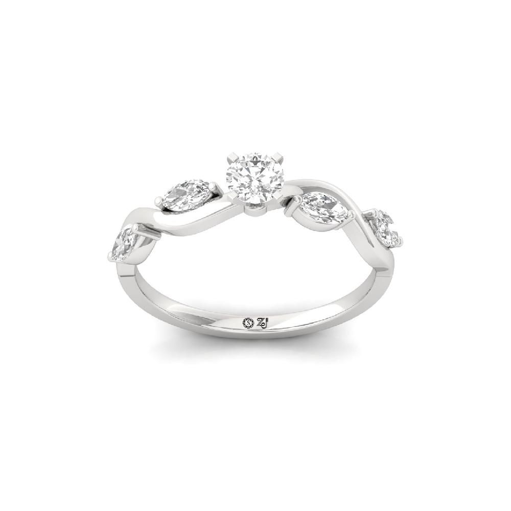 0.37ct Marquise Solitaire Lab Grown CVD Diamond Ring