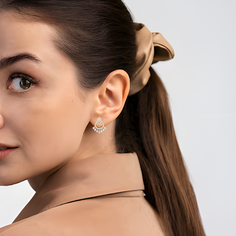 Pear & Round Cut Lab Grown Diamond Luxury Earrings