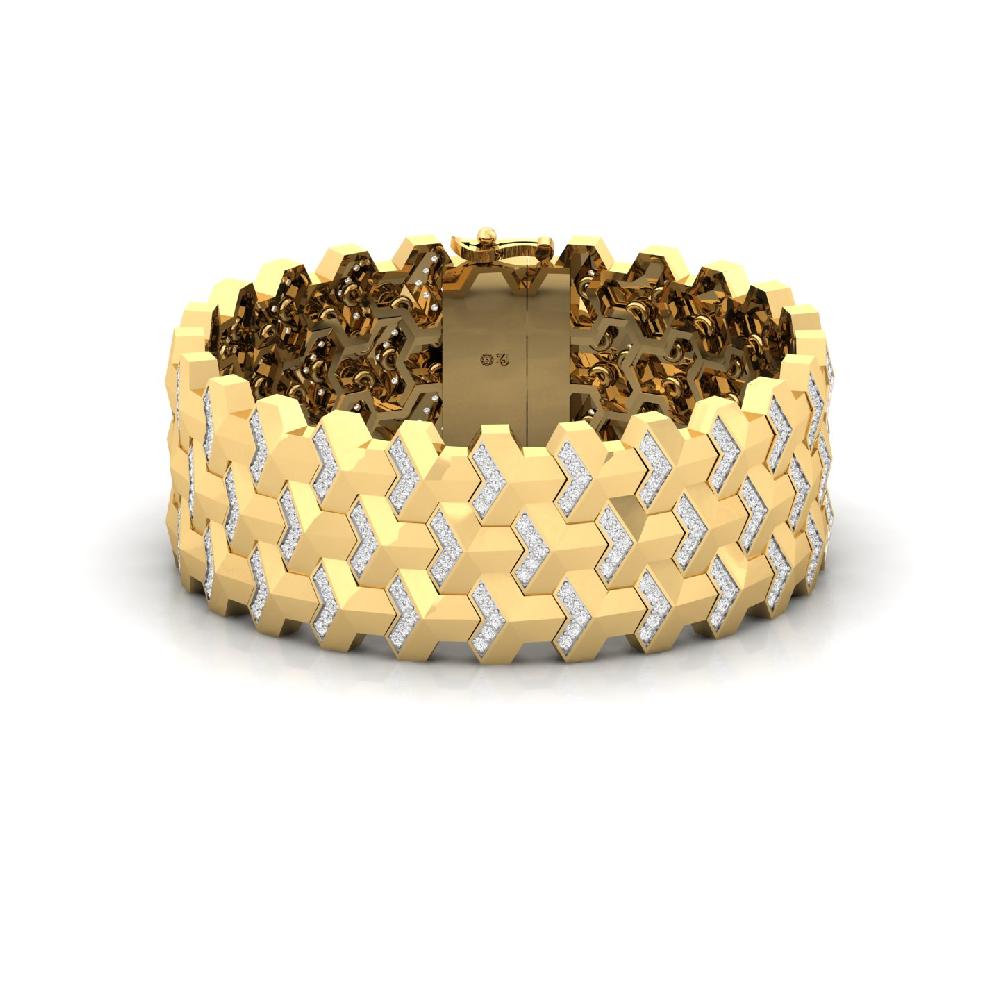 Statement Lab Grown Diamond Men's Tennis Bracelet 