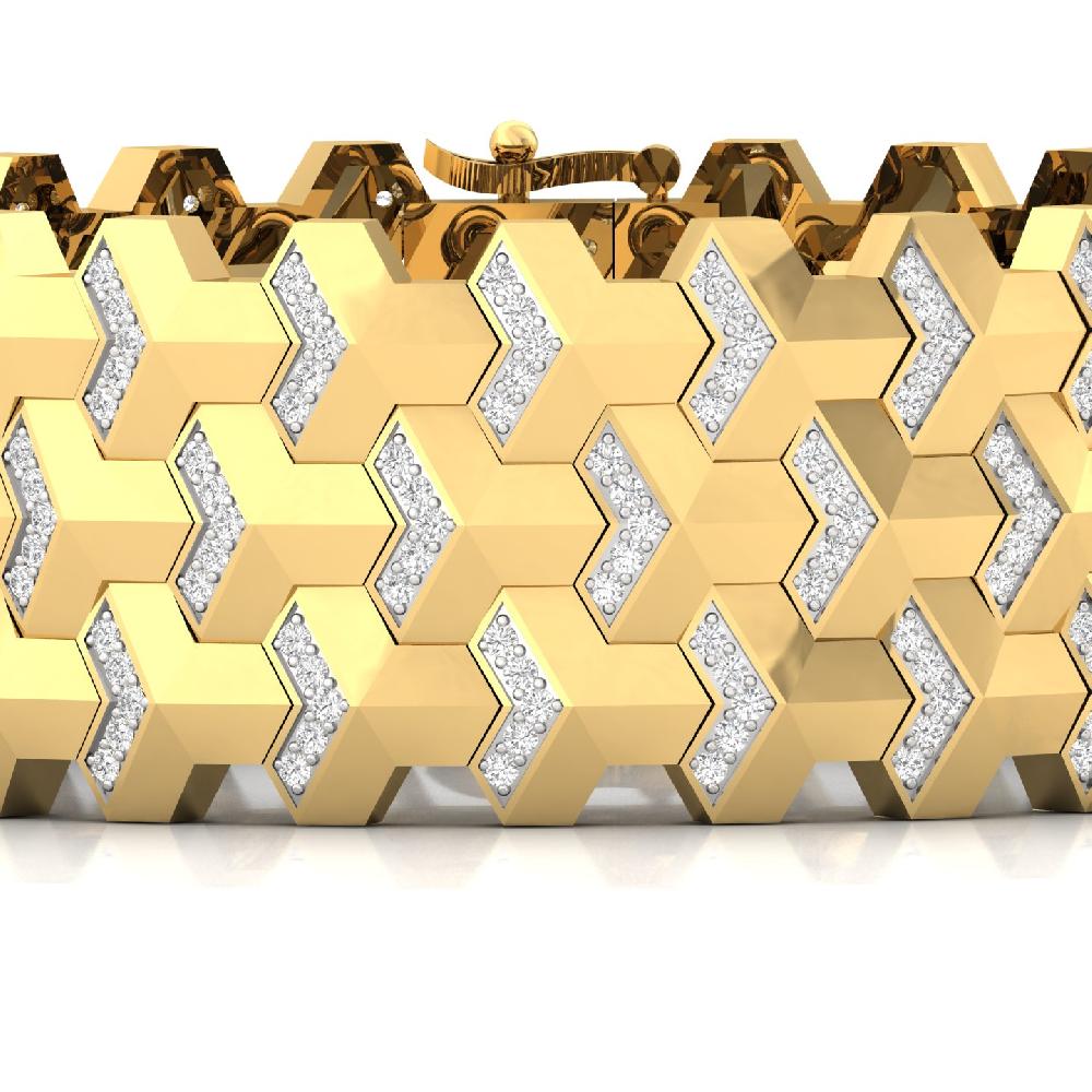 Statement Lab Grown Diamond Men's Tennis Bracelet 