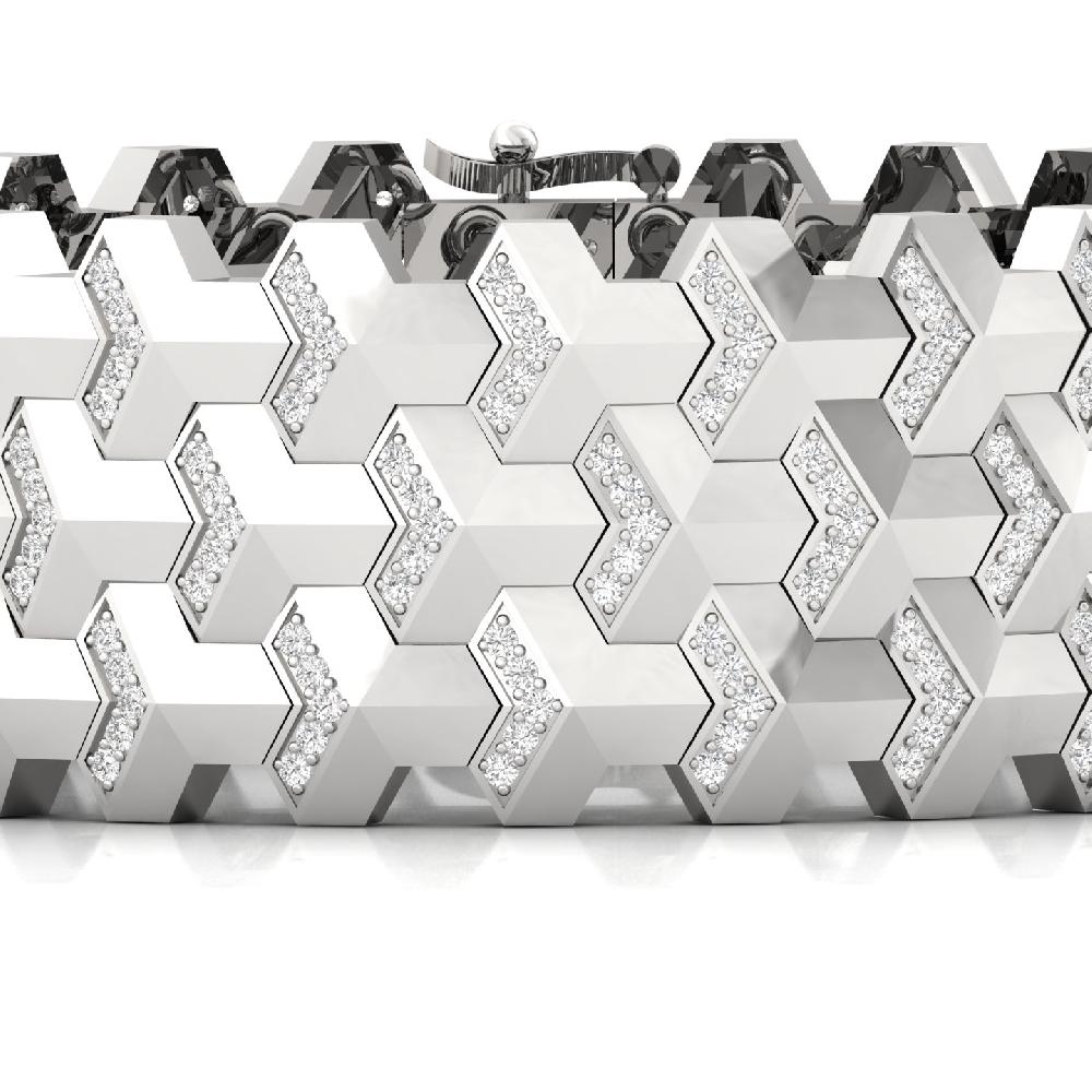 Statement Lab Grown Diamond Men's Tennis Bracelet 