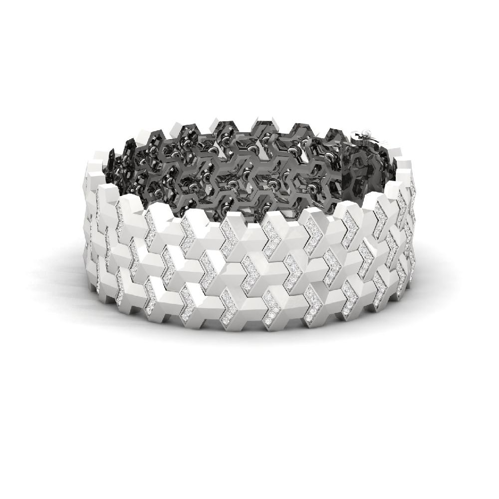 Statement Lab Grown Diamond Men's Tennis Bracelet 