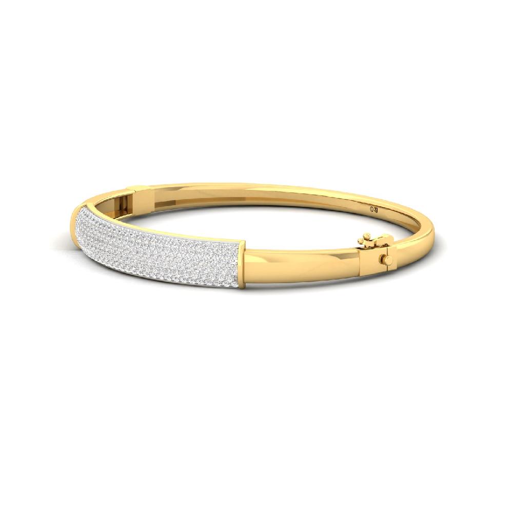 Round Cut Lab Grown Diamond Bracelet for Men