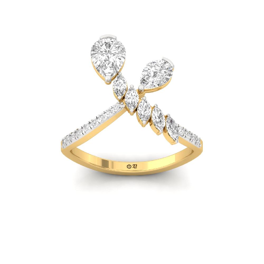 Pear Loop Lab Grown Diamond Ring