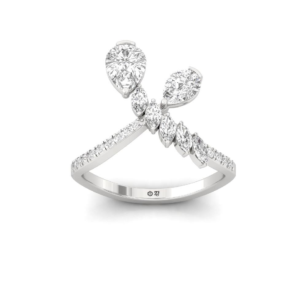 Pear Loop Lab Grown Diamond Ring