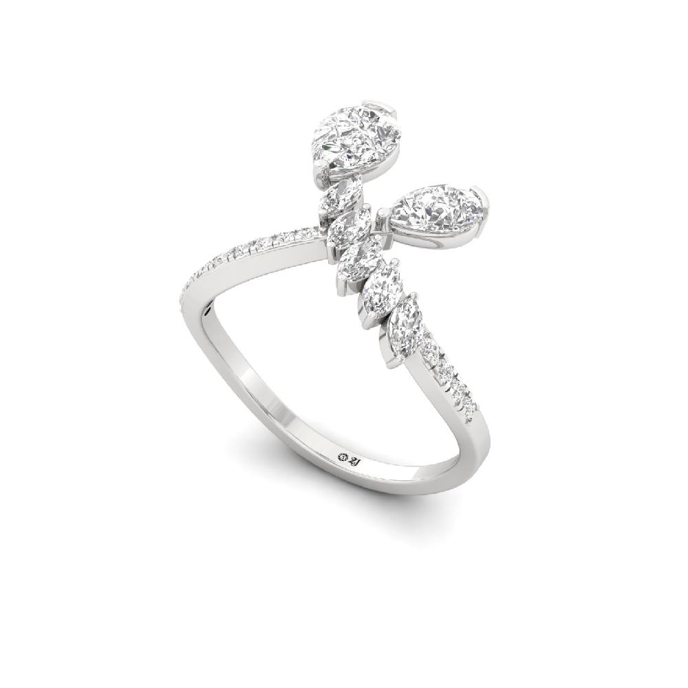 Pear Loop Lab Grown Diamond Ring