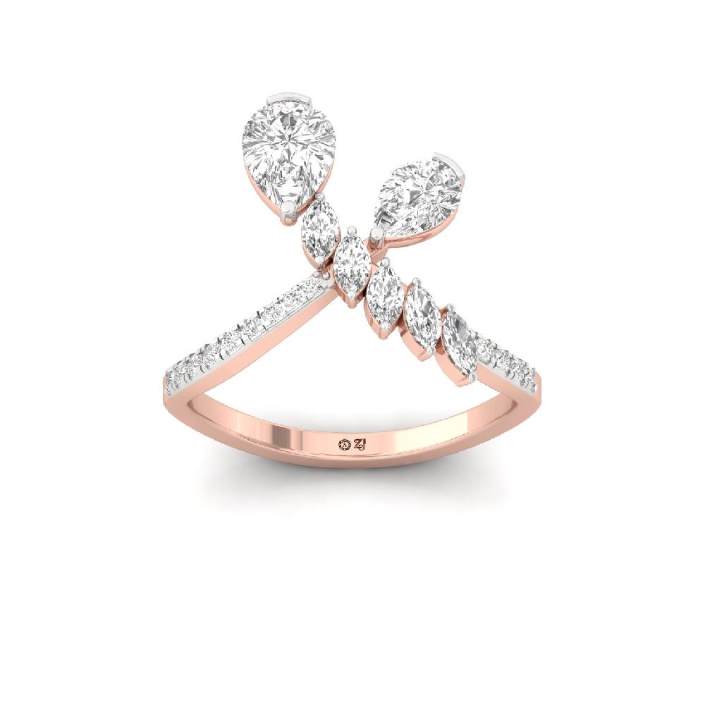 Pear Loop Lab Grown Diamond Ring