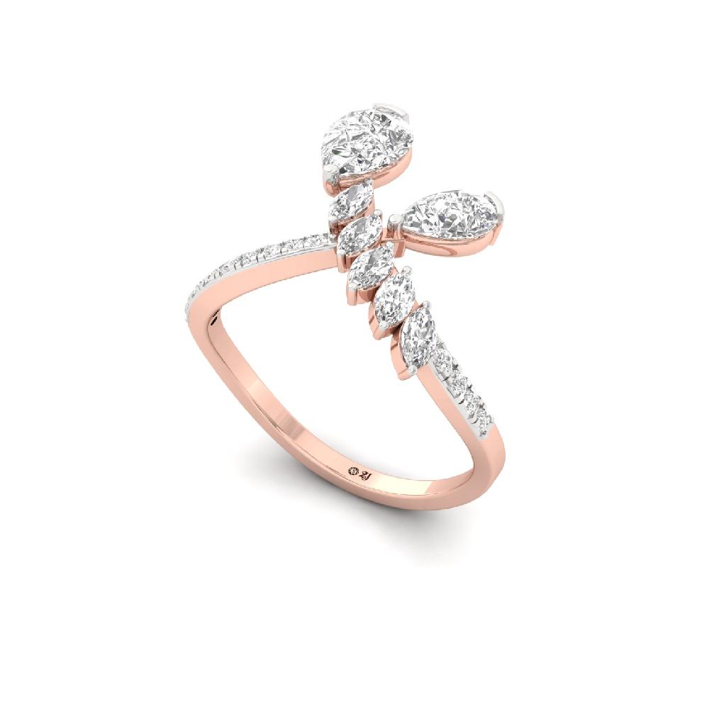 Pear Loop Lab Grown Diamond Ring