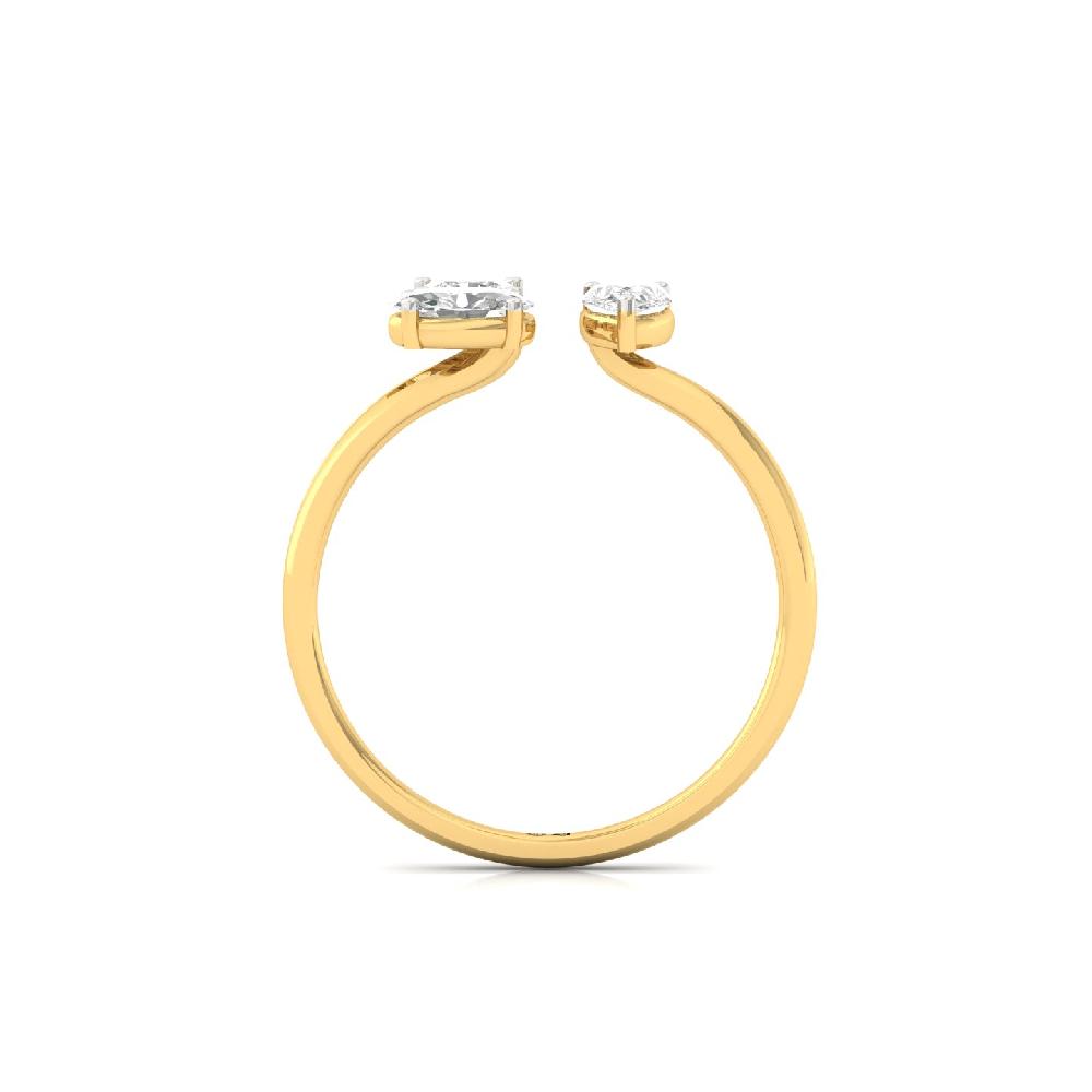 Lab Grown Three Stone  Ring with Mixed Cuts