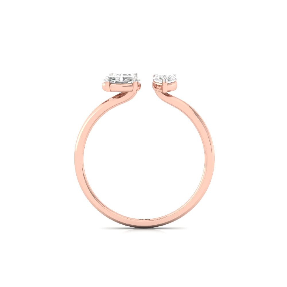 Lab Grown Three Stone  Ring with Mixed Cuts