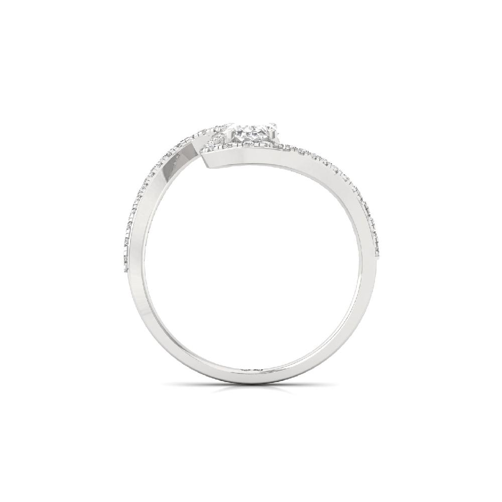 0.50Ct Lab Grown Oval & Round Diamond  Ring 