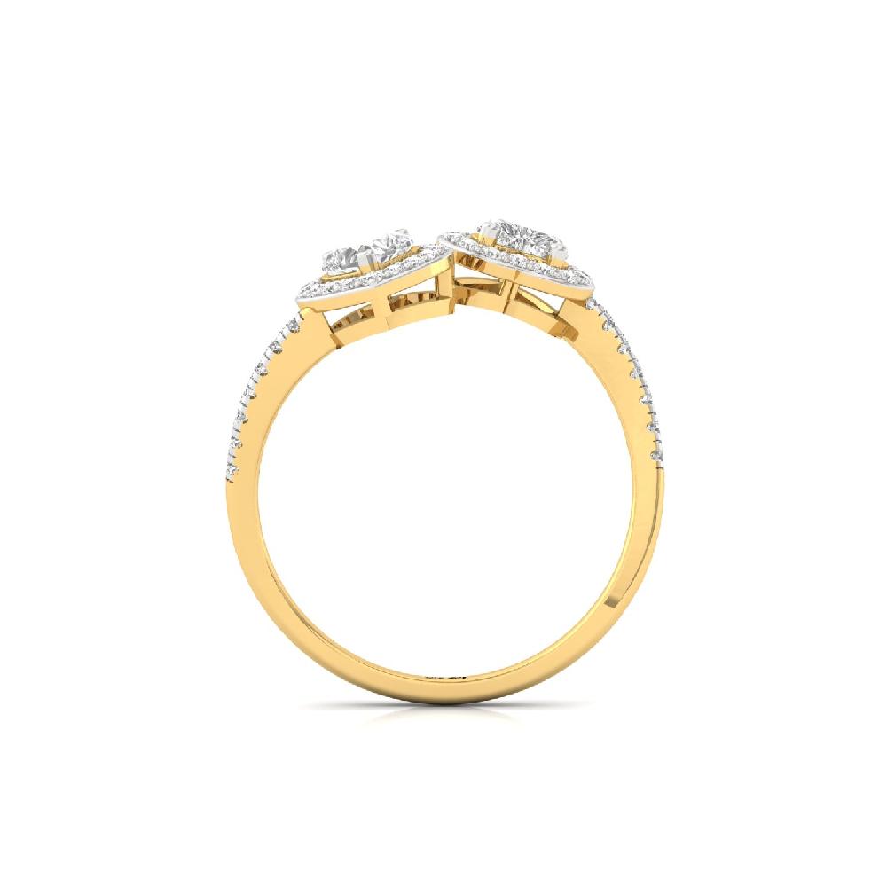 Heart Cut Dual Lab Grown Diamond Ring