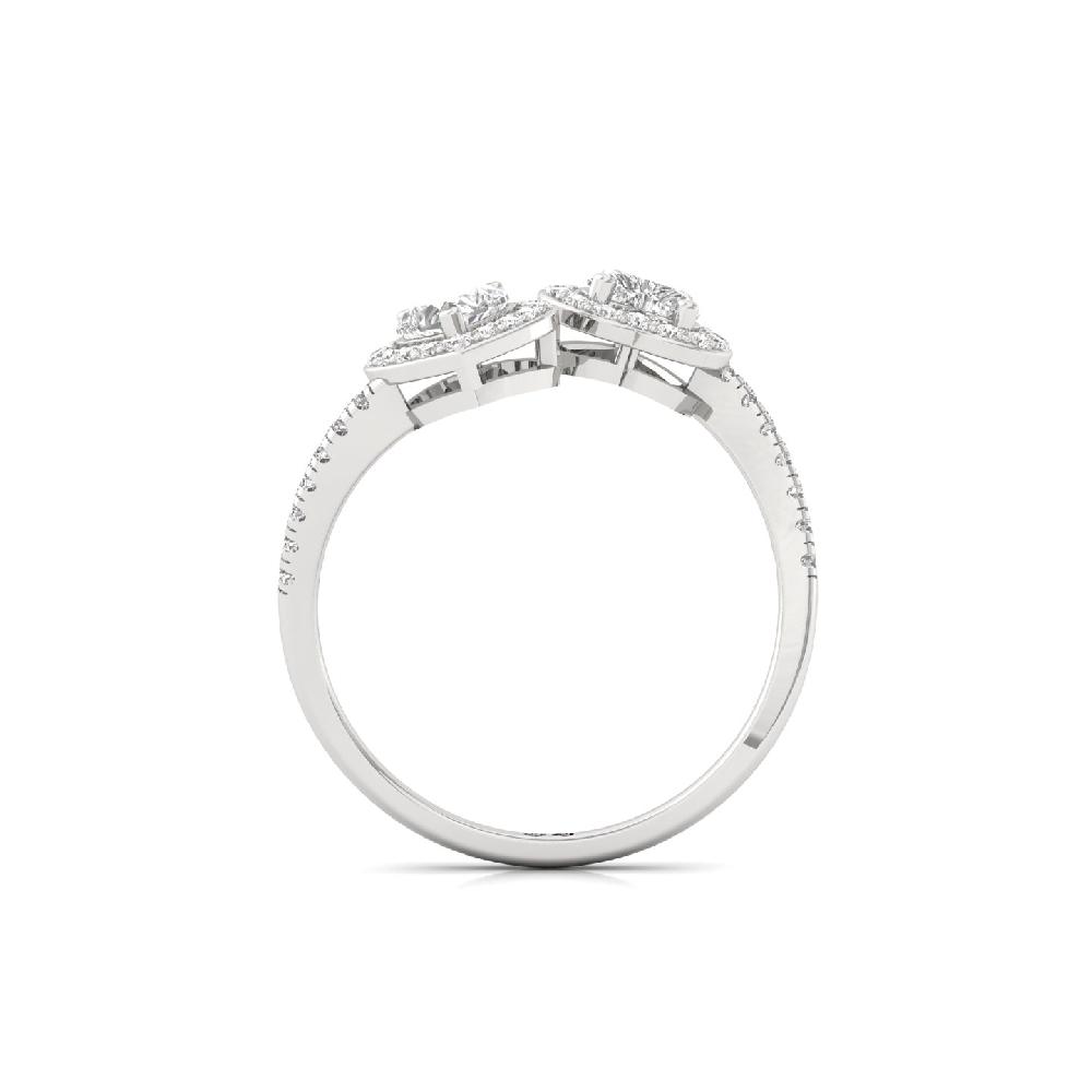 Heart Cut Dual Lab Grown Diamond Ring