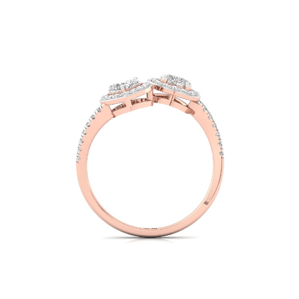 Heart Cut Dual Lab Grown Diamond Ring