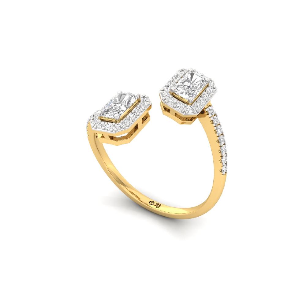 Radiant Cut Twin Lab Grown Diamond Ring