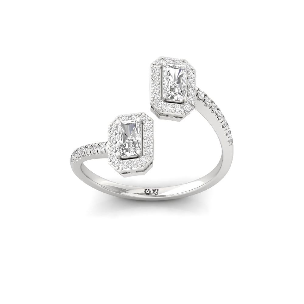 Radiant Cut Twin Lab Grown Diamond Ring