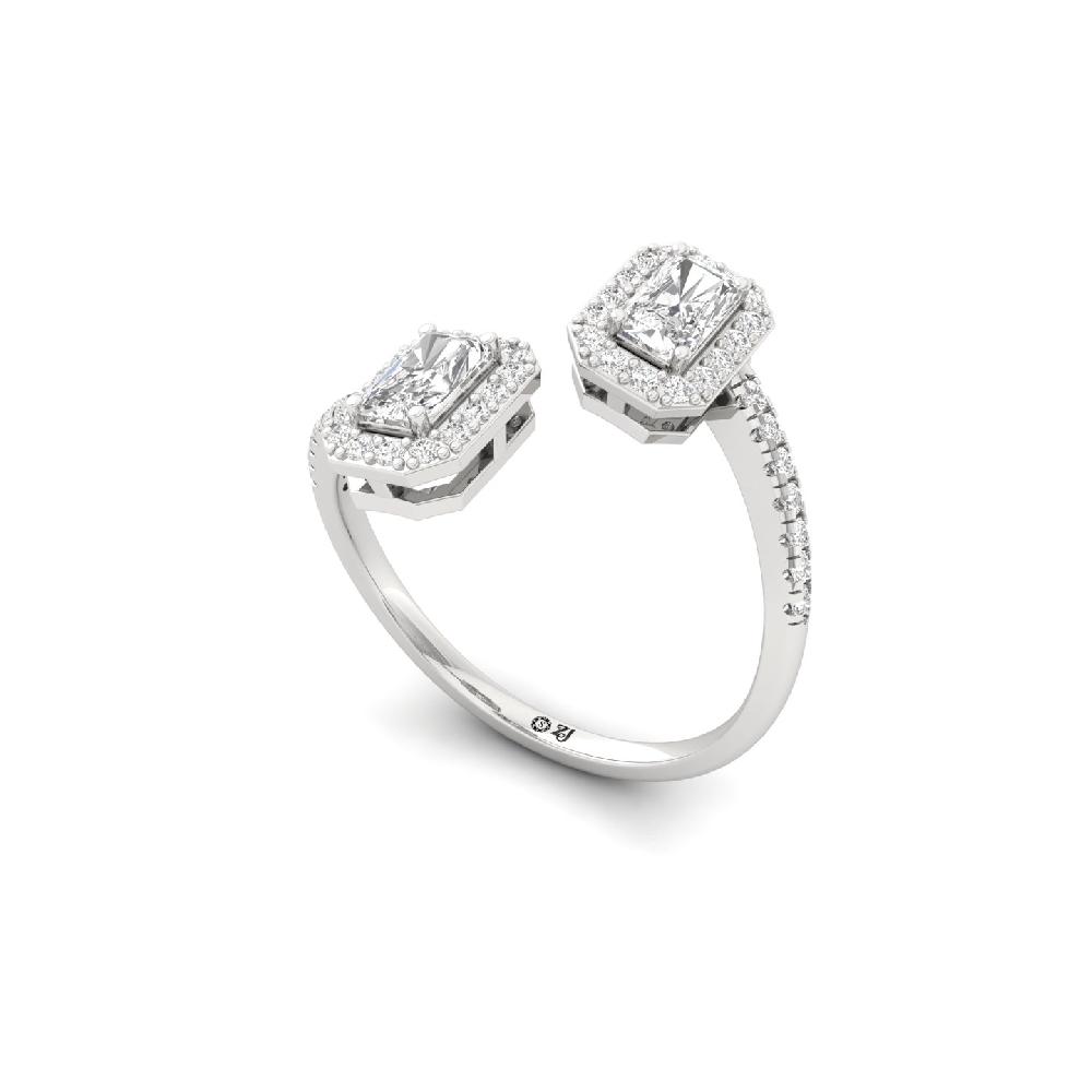 Radiant Cut Twin Lab Grown Diamond Ring