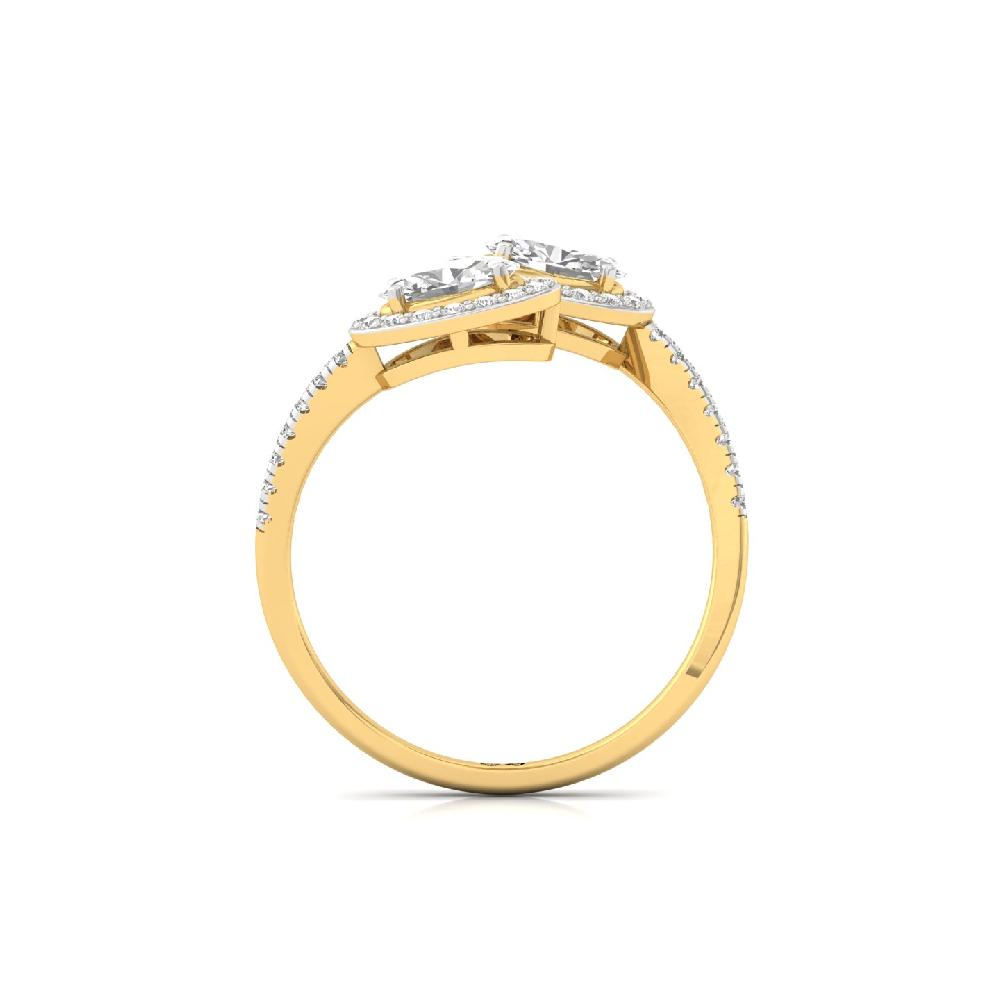 Twin Oval Cut Lab Grown Diamond Accent Ring