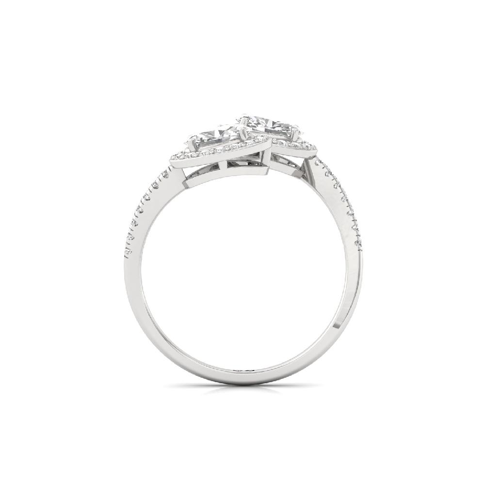 Twin Oval Cut Lab Grown Diamond Accent Ring