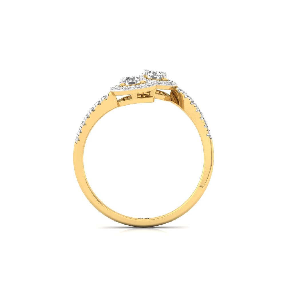 Dual  Round Halo CVD Diamond Accent Ring