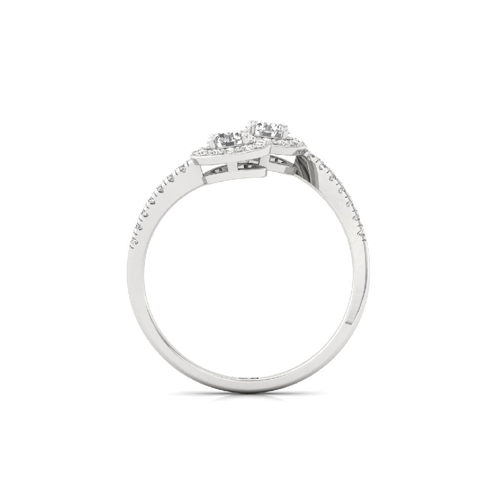 Dual  Round Halo CVD Diamond Accent Ring