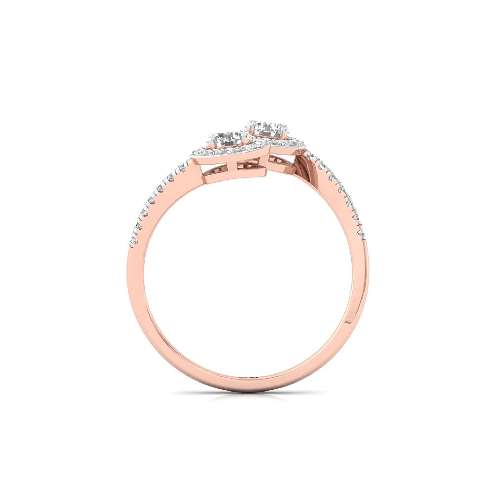 Dual  Round Halo CVD Diamond Accent Ring