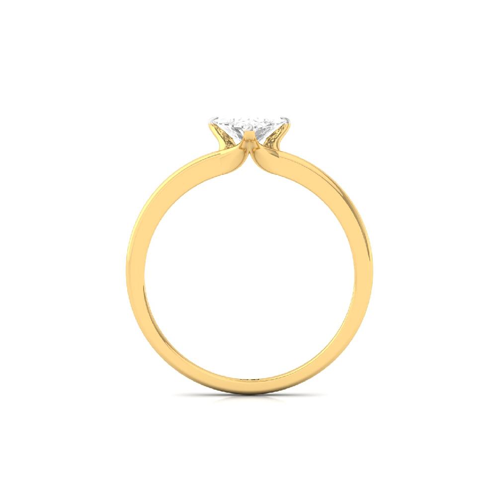 0.62ct Trillion Cut Solitaire CVD Diamond Ring