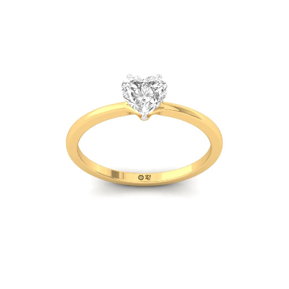0.76ct Heart Cut Lab Grown Diamond Solitaire Ring
