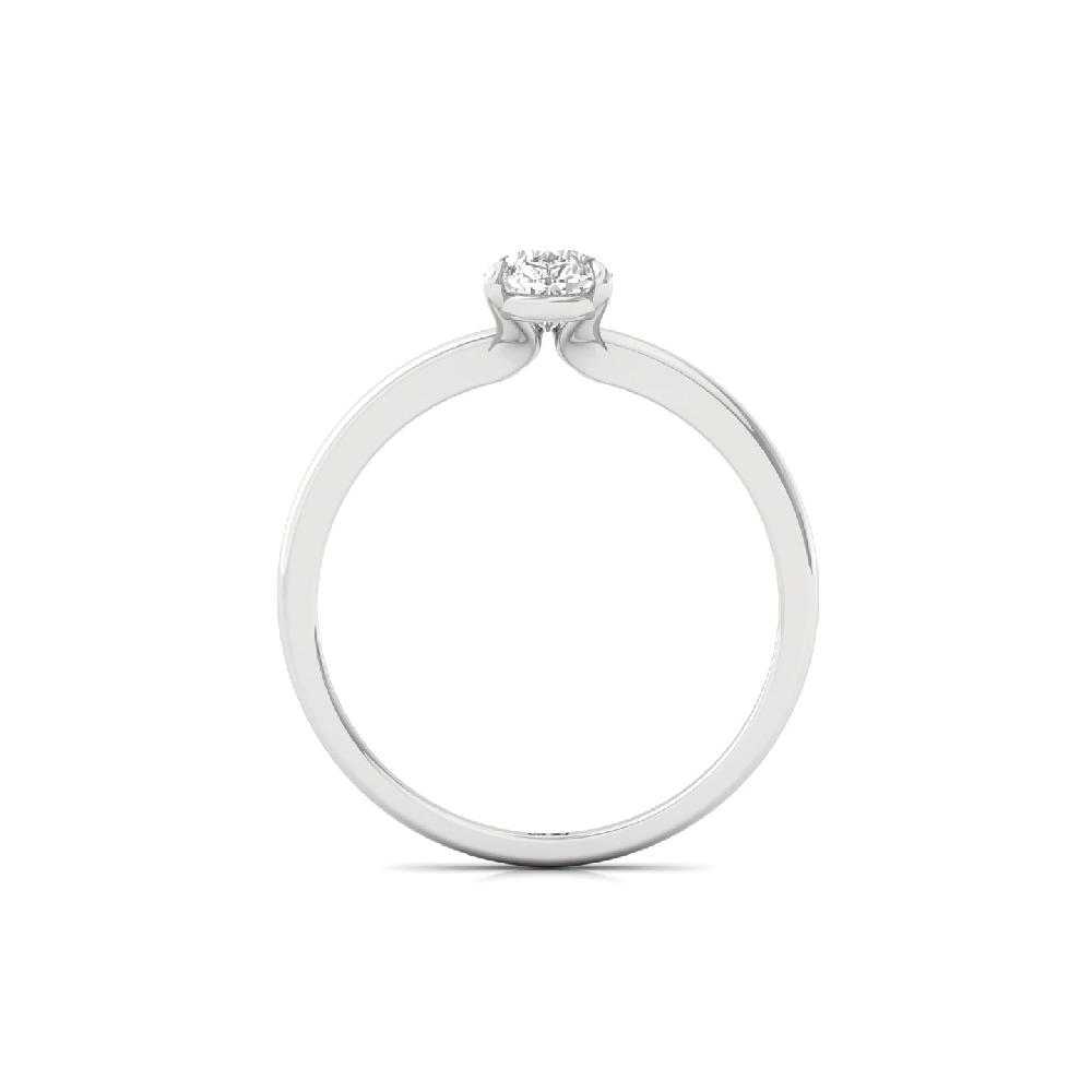 0.74ct Pear Cut Solitaire Lab Grown Diamond Ring