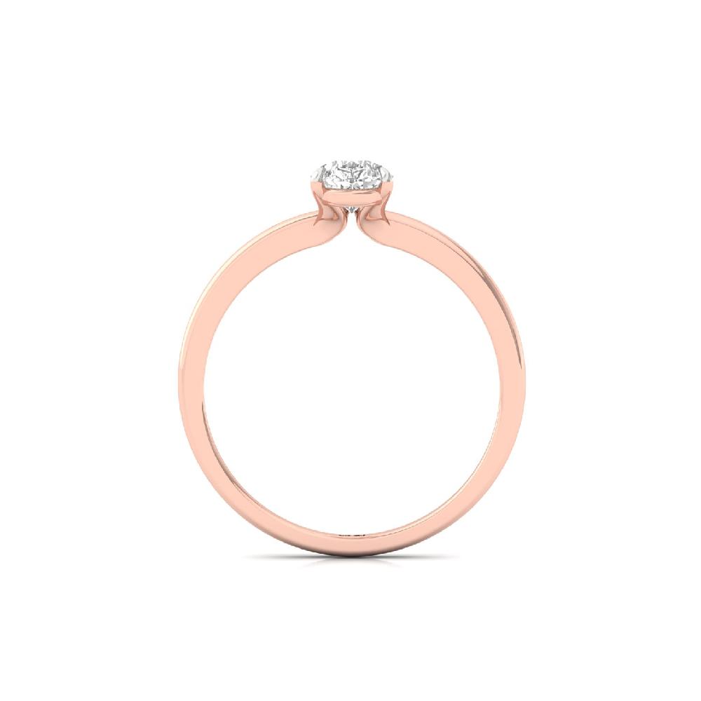 0.74ct Pear Cut Solitaire Lab Grown Diamond Ring