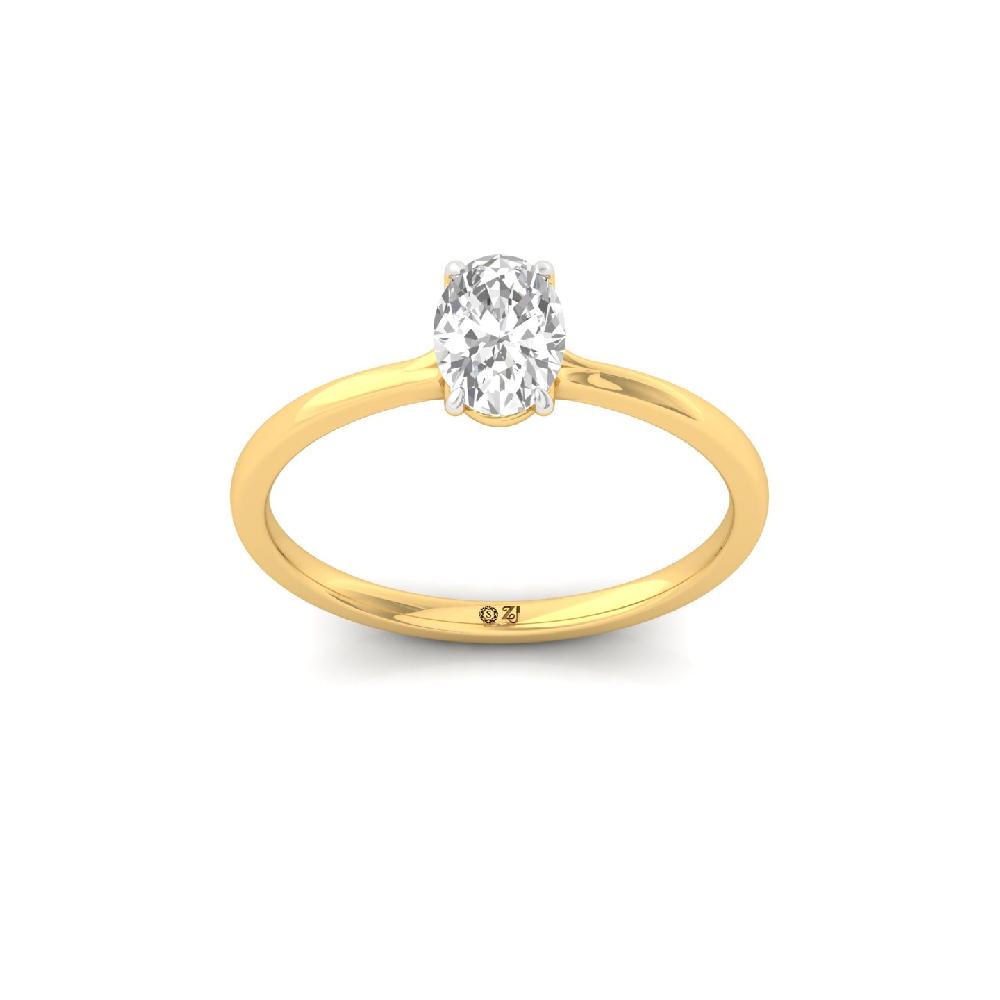 0.66ct Oval Solitaire Lab Grown Diamond Ring